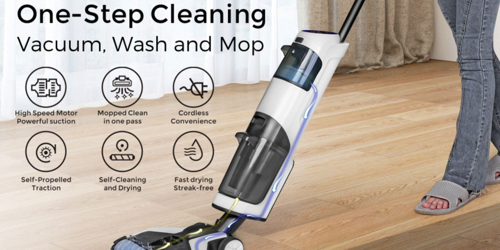 default name Sonicgrace K9 Cordless Wet Dry Vacuum and Mop Leaves Your Home Spotless!
